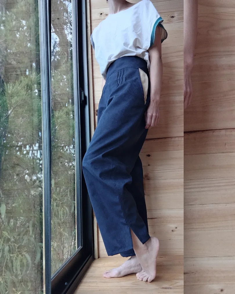 Pantalón Gamuza Azúl S/M - Imagen 2